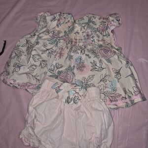 Floral Baby Set with Diaper Cover